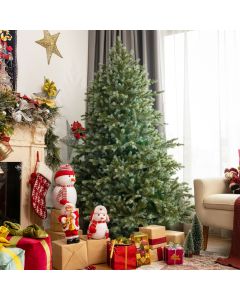 Snow Covered Christmas Tree with Foldable Metal Stand and 892 Branch Tips