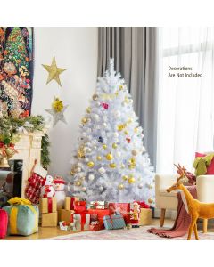 White Hinged Artificial Christmas Tree with 792 Glittery Tips