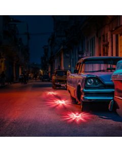 6 x LED Road Safety Warning Light with Magnetic Base