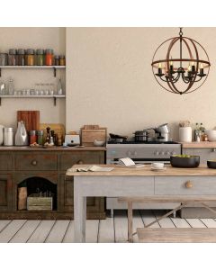 Metal Globe Ceiling Light Chandelier Lamp Chain