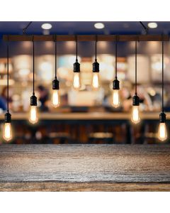 8 Lamp Industrial Styled Pendant Ceiling Light Black