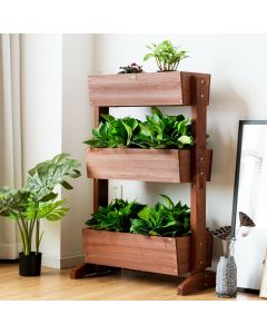 3 Tier Wooden Planter with Tilt Adjustment