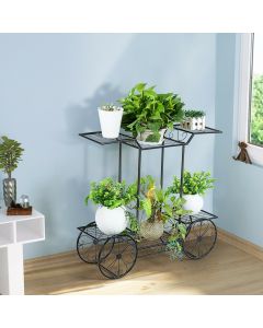 6-Tier Garden Cart Stand Flower Rack