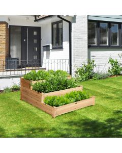 3 Tier Wooden Raised Garden Planter Kit