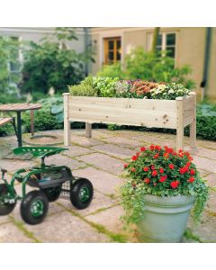 Elevated Fir Wood Garden Raised Planter