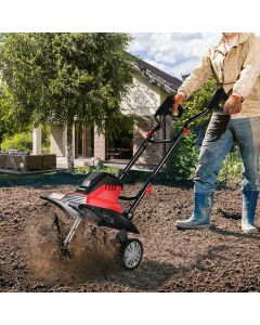1500W Corded Electric Garden Tiller / Cultivate Rotatory with 6 Blade Till