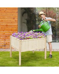 Raised Fir and Pine Wood Garden Planter
