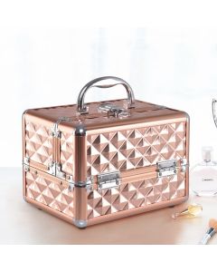 Cosmetic Case with Mirror & Extendable Trays