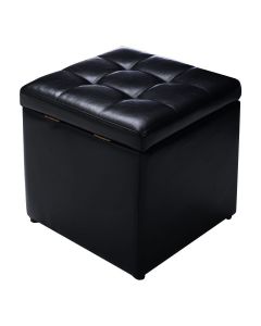 High Quality PU Leather Cube Ottoman Storage Seat