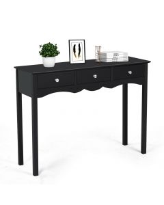 3-Drawer Console Table with Large Storage Room and Anti-Tipping Device