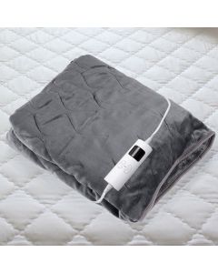 Washable Electric Heated Over Throw Blanket Grey