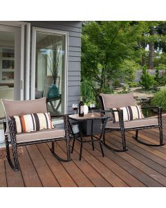 3pcs Rattan Garden Bistro Set