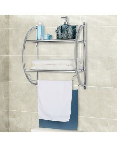 Wall Mounted Bathroom Shelves with Towel Holder
