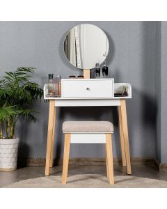 Vanity Dressing Table Set with Adjustable Mirror