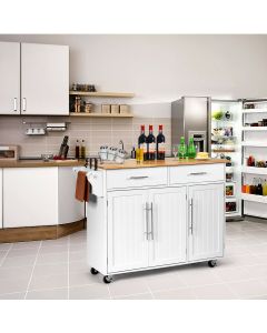 Kitchen Island Trolley with Shelves