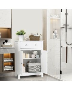 Storage Cabinet with Large Drawer and  Adjustable Shelf