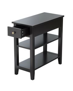 3-Tier End Table with Drawer