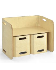 3-Piece Kids Table and Chair Set with Rounded Corner
