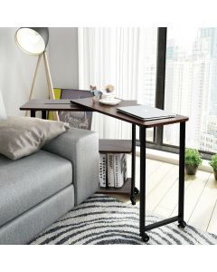 Walnut 360° Rotating Computer Desk