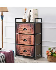 Storage Tower with 3 Drawer and Sturdy Steel Frame for bedroom