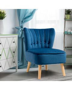 Home Velvet Soft Accent Chair Oyster Occasional Chair Fluted