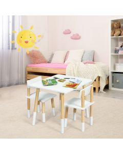 Children's Wooden Activity Table and 2 Chairs Set