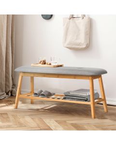 Shoe Bench Cabinet Storage Organizer Cushion Unit Ottoman Footstool