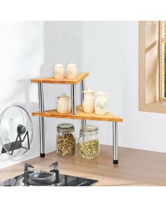 2-Tier Shelf Countertop Rack Tabletop Organiser kitchen Display