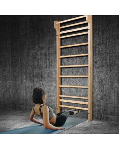 Swedish Ladder Wall Bars Gymnastic Climbing Rack Indoor Workout Natural