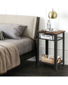 3 Tier Industrial Styled Side Table Bedside Table