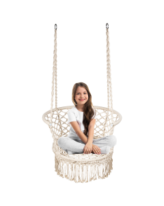 Hanging Swing Chair with Tassels