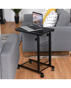 C-Shaped Laptop Notebook Table with Wheels