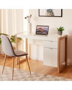Modern Computer Desk Workstation with Storage Cabinet