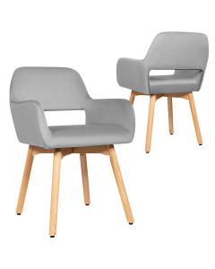 2Pcs Velvet Modern Upholstered Chair