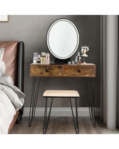 Dressing Table with Vanity Mirror and Stool