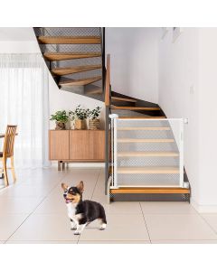 Retractable Safety Gate with Lock Wide Mesh Door Stair Guard