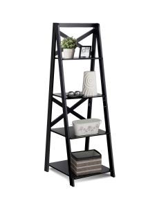 4 Tier Wooden Ladder Shelf Storage Shelving Unit