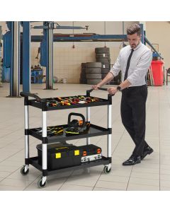 3-Tier Multifunctional Utility Cart with Flexible Wheels