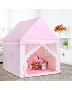 Children's Wooden Frame Playhouse Tent with Mat