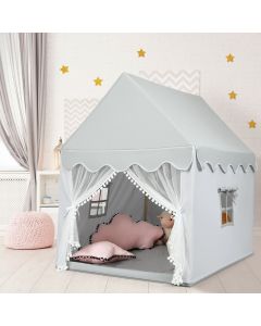 Children's Wooden Frame Playhouse Tent with Mat