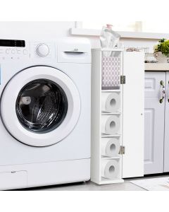 Compact Freestanding Toilet Paper Holder Towel Storage