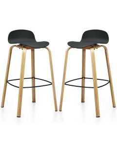 2 x Bar Chairs High Counter Stools with Footrest