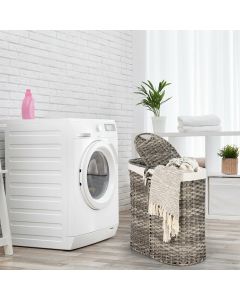 102L Handwoven Laundry Basket with Removable Liner