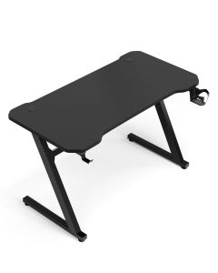 Z-Shaped Ergonomic Gaming Desk with Hook & Cup Holder