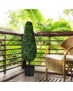 2pcs Artificial Topiary Tower Tree Decoration Potted Aglaia Odorata