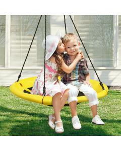 100cm Round Shape Tree Swing with Adjustable Hanging Ropes