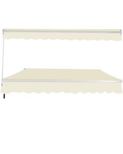 Retractable Manual Awning Canopy Patio Shade Shelter