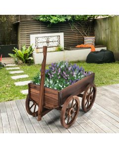 Ornamental Wooden Garden Planter with Drainage Hole