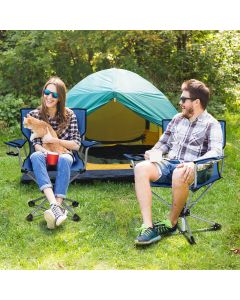 Portable Folding Outdoor Swivel Chair with Cup Holder