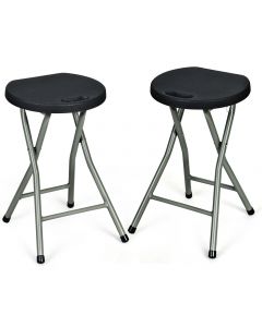 2X Folding Stool Portable Seat with Metal Frame